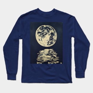 Moon Mirroring by Scott Hulderson Long Sleeve T-Shirt